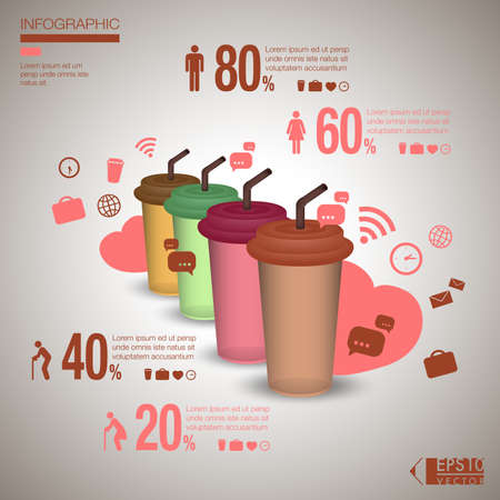 Coffee Infographicsのイラスト素材
