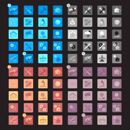 Maintenance icons set vector designのイラスト素材