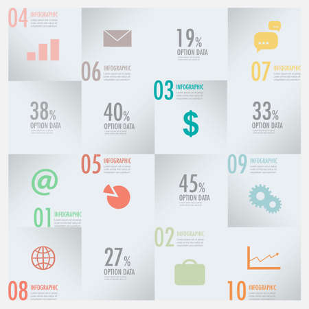 Modern business infographic elements vectorのイラスト素材