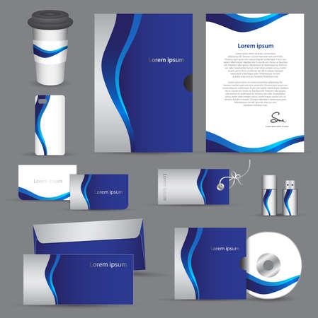 Stationery template design. Documentation for businessのイラスト素材