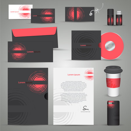 Stationery template design. Documentation for businessのイラスト素材