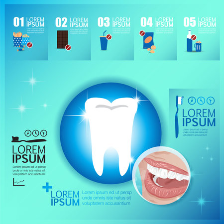 Tooth healthy infographic elements vectorのイラスト素材