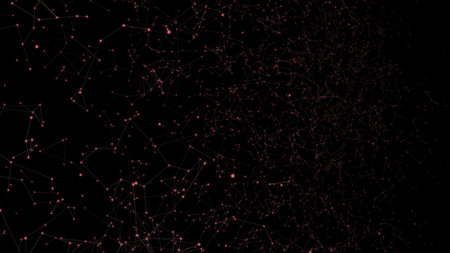 Abstract digital background, Plexus effect. Abstract polygonal background with connecting dots and...