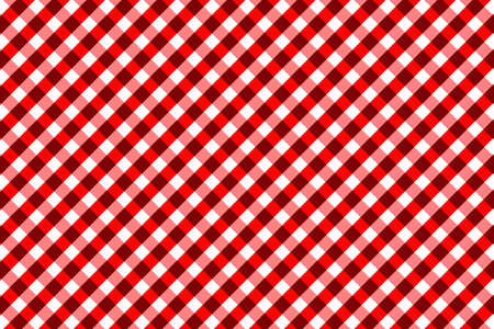 Red Gingham pattern. Texture from rhombus/squares for - plaid, tablecloths, clothes, shirts, dresses, paper, bedding, blankets, quilts and other textile products. Vector illustration.のイラスト素材