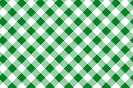 Green horizontal Gingham pattern. Texture from rhombus/squares for - plaid, tablecloths, clothes, shirts, dresses, paper, bedding, blankets, quilts and other textile productsのイラスト素材