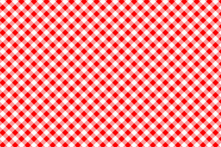 Red Gingham pattern. Texture from rhombus/squares for - plaid, tablecloths, clothes, shirts, dresses, paper, bedding, blankets, quilts and other textile products. Vector illustration.のイラスト素材