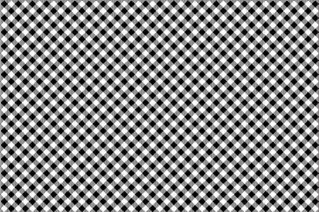 Black gingham pattern. Texture from rhombus/squares for - plaid, tablecloths, clothes, shirts, dresses, paper, bedding, blankets, quilts and other textile products.Vector illustration.EPS-10.のイラスト素材