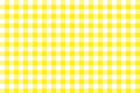 Yellow Gingham pattern. Texture from rhombus/squares for - plaid, tablecloths, clothes, shirts, dresses, paper, bedding, blankets, quilts and other textile products. Vector illustration EPS 10のイラスト素材