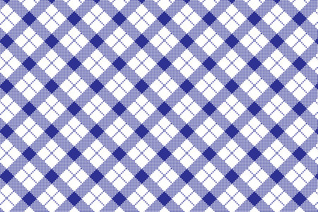Gingham pattern. Texture from rhombus/squares for - plaid, tablecloths, clothes, shirts, dresses, paper, bedding, blankets, quilts and other textile products. Vector illustration EPS 10のイラスト素材