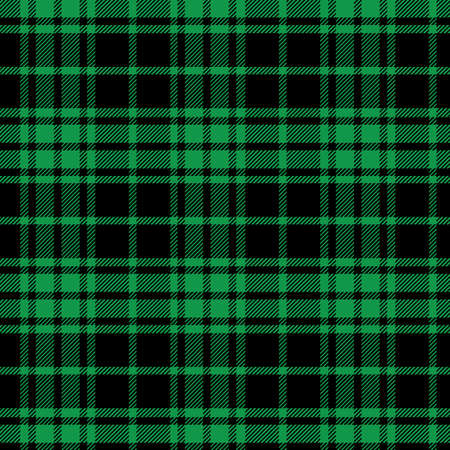 Tartan Pattern in Black and Green . Texture for plaid, tablecloths, clothes, shirts, dresses, paper, bedding, blankets, quilts and other textile products.のイラスト素材