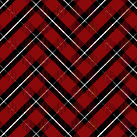 Tartan Pattern in Red and Black . Texture for plaid, tablecloths, clothes, shirts, dresses, paper, bedding, blankets, quilts and other textile products.のイラスト素材