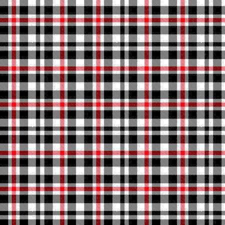 Tartan, Red and Black plaid pattern.Texture for plaid, tablecloths, clothes, shirts, dresses, paper, bedding, blankets, quilts and other textile products.のイラスト素材
