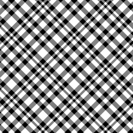 Tartan Pattern in Black and White . Texture for plaid, tablecloths, clothes, shirts, dresses, paper, bedding, blankets, quilts and other textile products.のイラスト素材