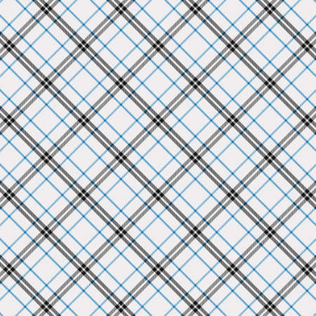Tartan Pattern in Blue, Black and White. Texture for plaid, tablecloths, clothes, shirts, dresses, paper, bedding, blankets, quilts and other textile products.のイラスト素材