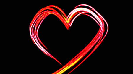 Abstract Beautiful Hearts on Background.の写真素材