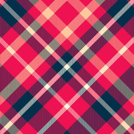Tartan Pattern in Blue and Red.のイラスト素材