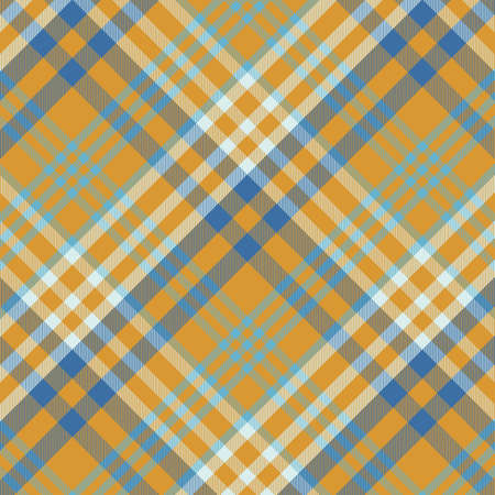 Tartan Pattern in Blue and Orange. Texture for plaid, tablecloths, clothes, shirts, dresses, paper, bedding, blankets, quilts and other textile products.のイラスト素材