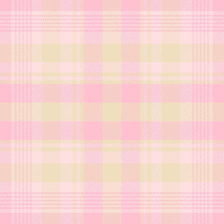 Tartan yellow and pink pattern.Texture for plaid, tablecloths, clothes, shirts, dresses, paper, bedding, blankets, quilts and other textile products. Vector illustrationのイラスト素材