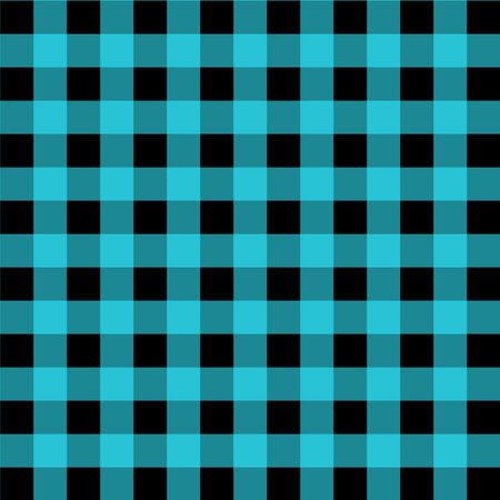 Cyan and Black Gingham pattern. Texture from squares for plaid, tablecloths, clothes, shirts,...