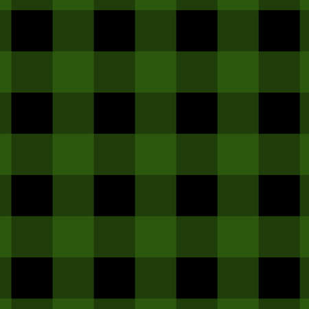 Green and Black Gingham pattern. Texture from squares for plaid, tablecloths, clothes, shirts, dresses, paper, bedding, blankets, quilts and other textile products. Vector illustrationのイラスト素材