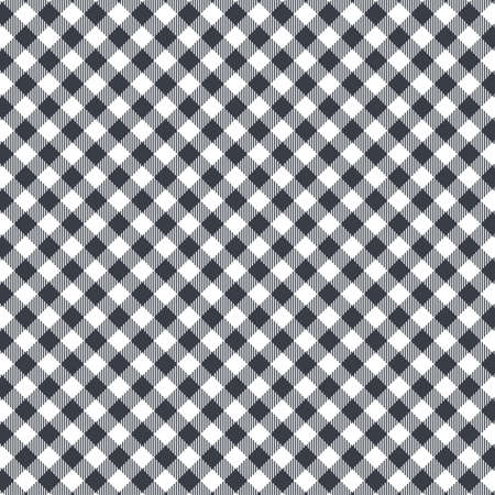 Black Gingham seamless pattern. Texture from rhombus/squares for - plaid, tablecloths, clothes, shirts, dresses, paper, bedding, blankets, quilts and other textile products.のイラスト素材
