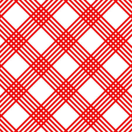 Red check seamless pattern. Texture for plaid, tablecloths, clothes, shirts, dresses, paper, bedding, blankets, quilts and other textile products. Vector illustrationのイラスト素材