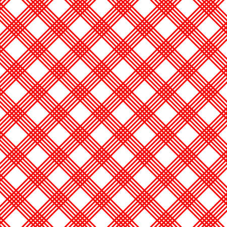 Red check seamless pattern. Texture for plaid, tablecloths, clothes, shirts, dresses, paper, bedding, blankets, quilts and other textile products. Vector illustrationのイラスト素材
