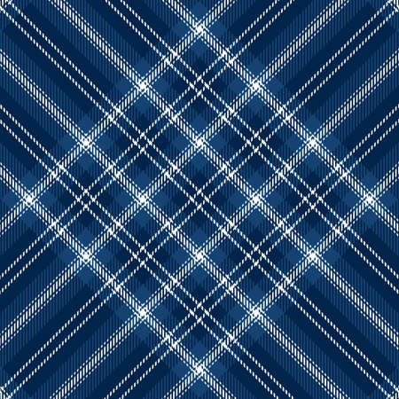 Tartan blue and white seamless pattern. Texture for plaid, tablecloths, clothes, shirts, dresses, paper, bedding, blankets, quilts and other textile products.のイラスト素材