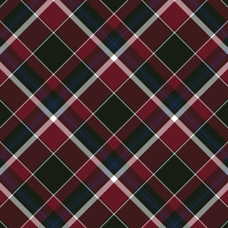Scottish plaid  and black seamless checkered vector pattern.