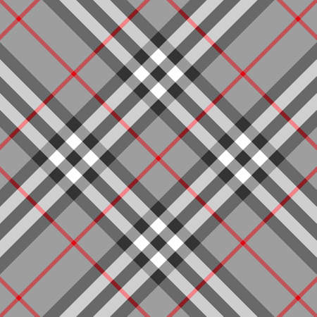 Scottish plaid black and white seamless checkered vector pattern.のイラスト素材