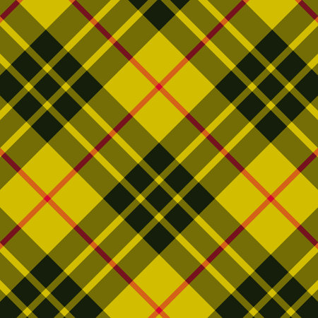 Tartan plaid yellow and black seamless checkered vector pattern. Vector EPS 10