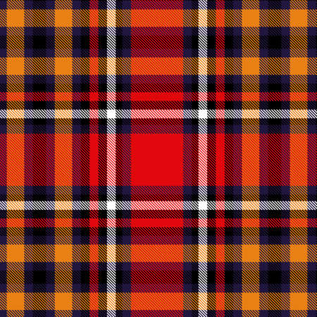 Tartan red and yellow seamless checkered vector pattern. Vector EPS 10のイラスト素材