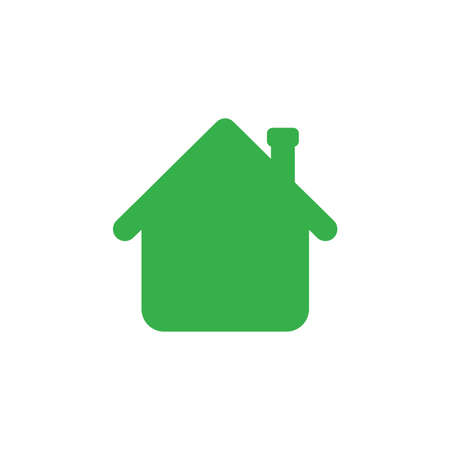Illustration concept of green house icon showing upwards in an arrow shape flat design style.のイラスト素材