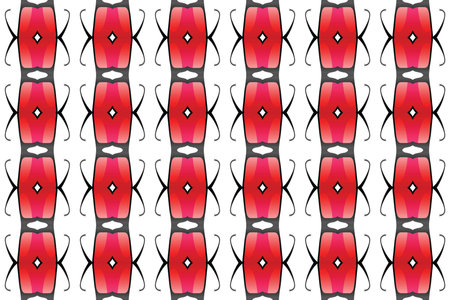 Seamless geometric pattern. Used gradient, in white, black and red colors.