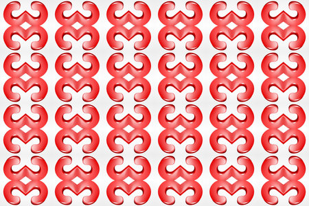 Seamless geometric pattern. Used gradient, in red colors on white background.