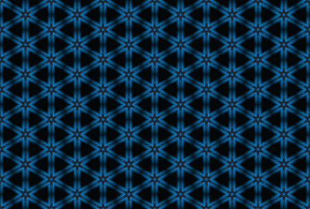 Seamless geometric pattern. Used gradient, in blue and black colors.の写真素材