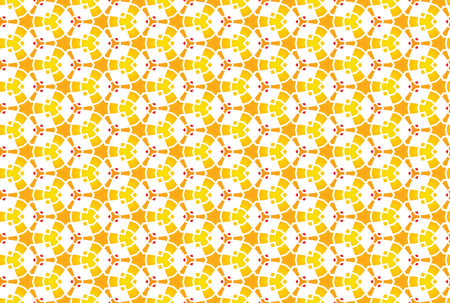 Seamless geometric pattern. Used gradient, in yellow and red colors on white background.