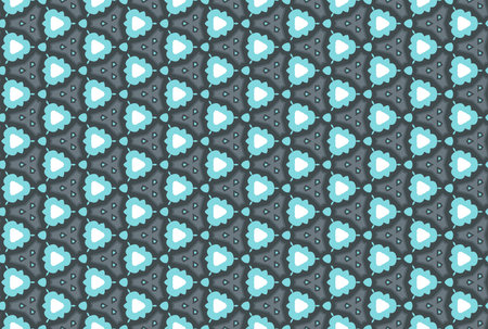 Seamless geometric pattern design illustration. In blue, grey and black colors.