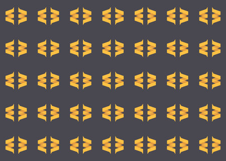Seamless geometric pattern design illustration. In black and yellow colors.