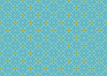 Seamless geometric pattern design illustration. In blue and brown colors.の写真素材