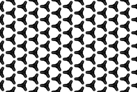 Watercolor seamless geometric pattern design illustration. Background texture. In black and white colors.の写真素材
