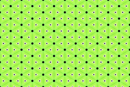Watercolor seamless geometric pattern design illustration. Background texture. In green, black and white colors.の写真素材
