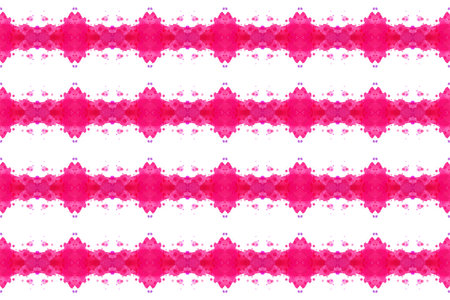 Watercolor seamless geometric pattern design illustration. Background texture. In red and white colors.の写真素材