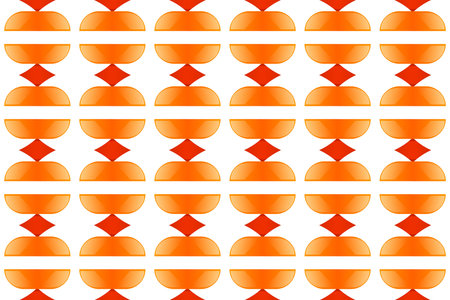 Seamless geometric pattern design illustration. Background texture. Used gradient in orange, red and...