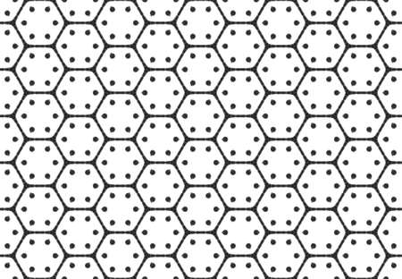 Watercolor seamless geometric pattern design illustration. Background texture. In black and white colors.の写真素材