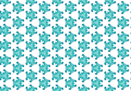 Watercolor seamless geometric pattern design illustration. Background texture. In blue and white...