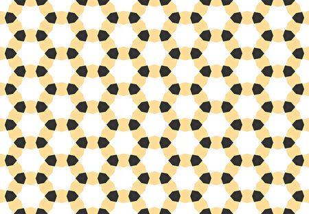 Seamless geometric pattern design illustration. Background texture. In yellow, black and white...