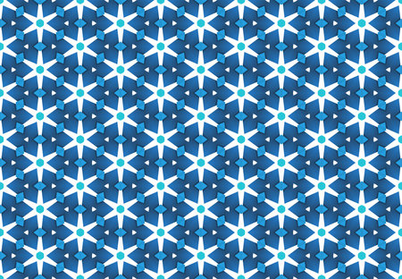 Seamless geometric pattern design illustration. Background texture. Used gradient in blue and white...