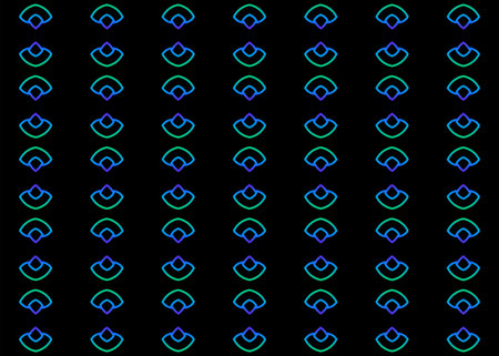 Seamless geometric pattern design illustration. Background texture. Used gradient in green and blue...
