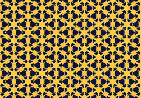 Seamless geometric pattern design illustration. Background texture. In yellow and black colors.の写真素材